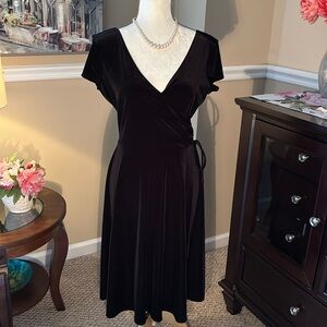 Black NWOT stretchy luxurious velvet cocktail dress!